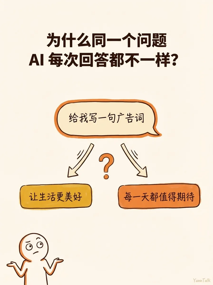 AI 每次回答不一样？因为它在抽签