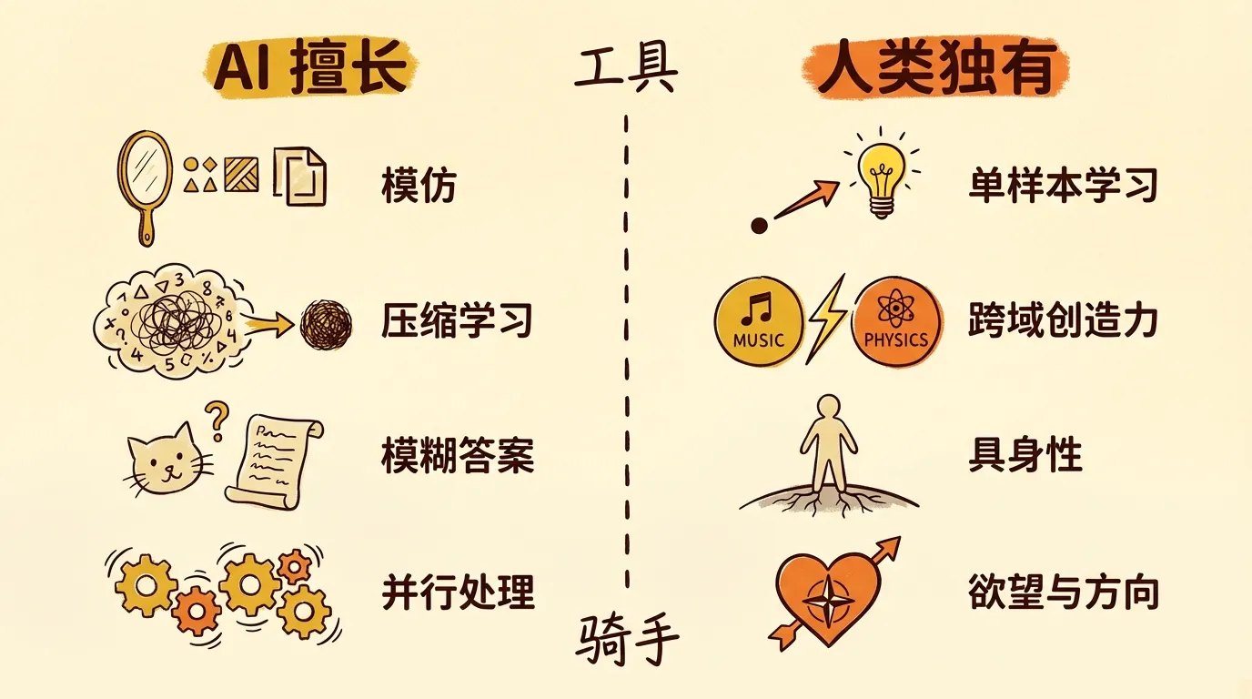 AI 擅长 vs 人类独有